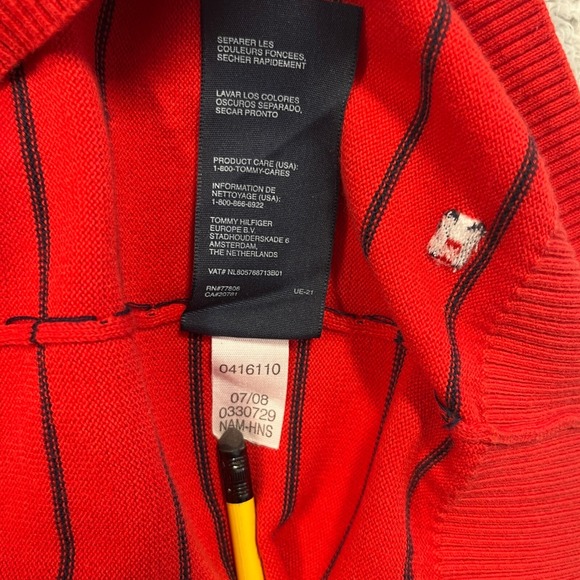 Lot of 2 Y2k Tommy Hilfiger‎ Sweater Vest Striped Sleeveless Knit Top Men's XL - Picture 9 of 9